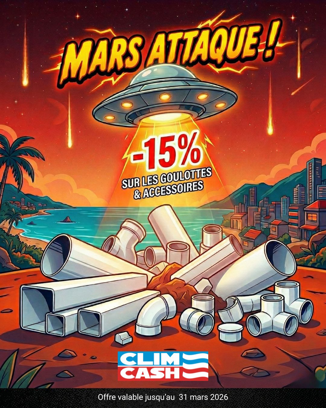 Promo Mars Clim Cash goulottes et accessoires